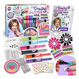 Esmalte De Uñas - Kids Nail Art Polish Drawing Pens Kit,