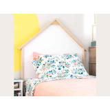 Cabeceira Casinha Solteiro Mdf Rosa Milkshake 98x115