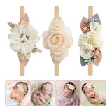 3 Diademas De Niña Arcos De Flores Para Bebés Recién Nacidos