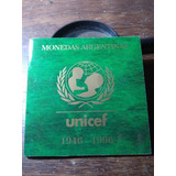 Blíster Unicef Con Monedas De 1 Peso Y 50 Centavos