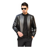 Chamarra Chaqueta Biker Piel Vinil Polo Slim Hombre Térmica