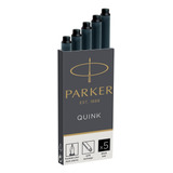 Cartuchos De Tinta Negra De Pluma Estilografica Parker X5