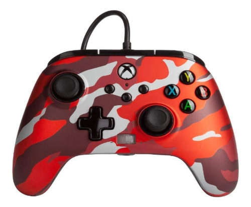 Control Powera Red Camu  Para Xbox Series  Wired  