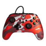 Control Powera Red Camu  Para Xbox Series  Wired  