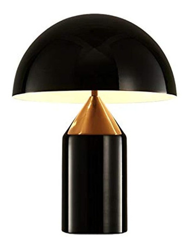 Lámpara De Mesa De Noche Moderna, Negra-dorada, Craftthink