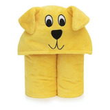 Cobertor Tv Infantil C/manga E Capuz Microfibra Soft Amarelo
