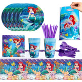 Globi® Pack Cumpleaños Cotillon Globos La Sirenita Ariel X10