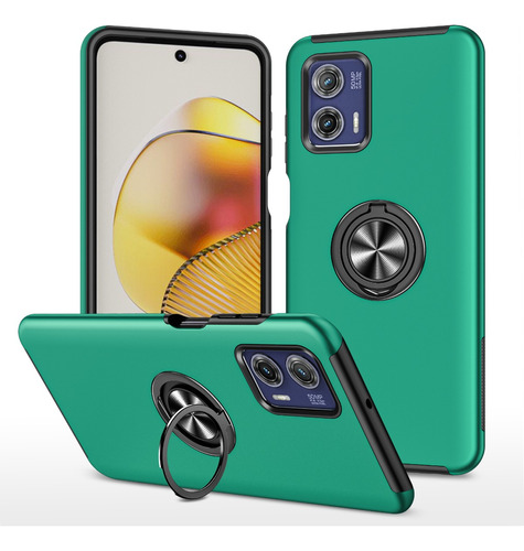 Funda Para Motorola Moto G53 Carcasa Uso Rudo Con Anilla