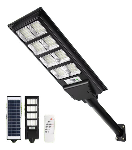  Foco Solar Proyector Luz Exterior 200w Con Panel + Soporte