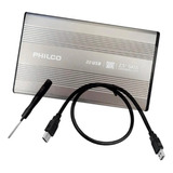 Case Disco Duro 2.5 Usb 2.0 Philco Plateado - Revogames