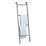 Toallero De Metal De Escalera Para Pared Gris Grafito 1 Pz