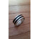 Alianza/anillo Plata 925, Y Madera De Ebano