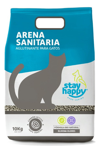 Arena Sanitaria Stay Happy Carbón 10 Kg