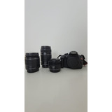 Câmera Canon Eos Rebel T5 + 3 Lentes + Flash + Radioflash