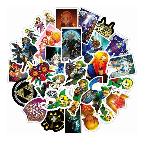 Zelda - Set De 50 Stickers / Calcomanias