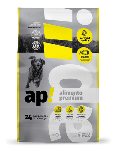 Ap  Alimento Premium 24% X 20 Kgs Envios Dmmascotas