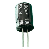 10x Capacitor Eletrolítico 100uf/63v 105° 8x12mm Topway