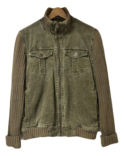 Campera Corderoy Abrigo Hombre Ts Imp. España Verde 