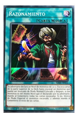 Razonamiento Súper Raro Yu-gi-oh! Original Konami