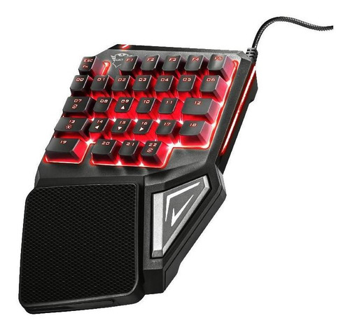 Teclado Gamer Trust De Una Mano Gxt 888 Pro Assa 22881