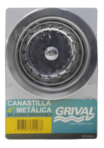 Linea Grival Canastilla Lavaplatos Metalica De 4  Acero Inox