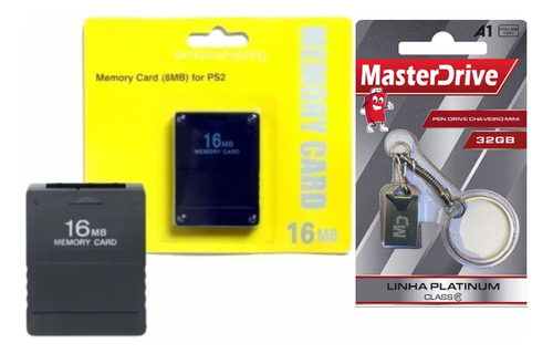 Kit Opl Memory Card 16mb + Pen Drive 32gb