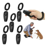 5 Clicker Apito Pet Adestramento 2 Em 1 Treinamento Cachorro