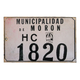 Antiguo Cartel Municipalidad De Morón  11x17 Cm.