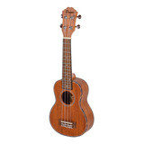 Ukelele Soprano Parquer De Madera Cuerdas Aquila Con Funda