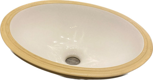 Cuba De Embutir Oval Cerâmica 40x30x13cm Branco