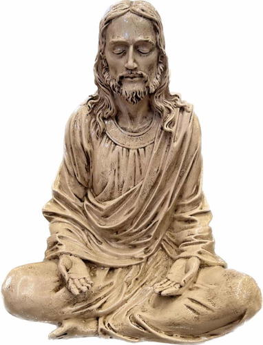 Jesus Meditando En Resina Hecho A Mano 