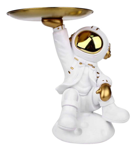 Figura De Astronauta De Poliresina Para Decoración De Estatu