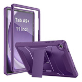Funda P/samsung Galaxy Tab A9 Plus+vidrio Protector Purpura