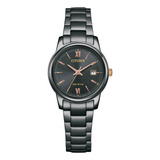 Reloj Citizen Ew231679e Para Mujer Triple Manecilla Acero Color De La Malla Negro Color Del Bisel Negro Color Del Fondo Negro