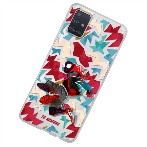 Funda Para Galaxy Spiderman Miles Personalizada Tu Nombre