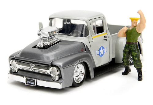 Street Fighter, Ford F-100, Escala 1/24,  21cms Largo, Metál