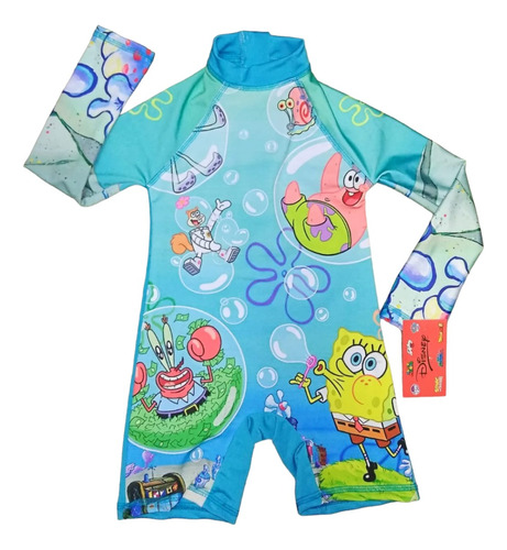 Traje De Baño Buzo Bob Esponja Burbujas  Talla 2-12