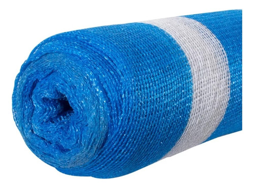 Malla Raschel Azul/blanco 4.20mt X 5mt Rollo 80% Protección