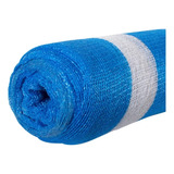 Malla Raschel Azul/blanco 4.20mt X 5mt Rollo 80% Protección