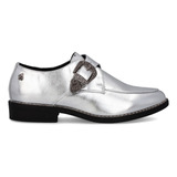 Zapato Plateado Charol  1756526