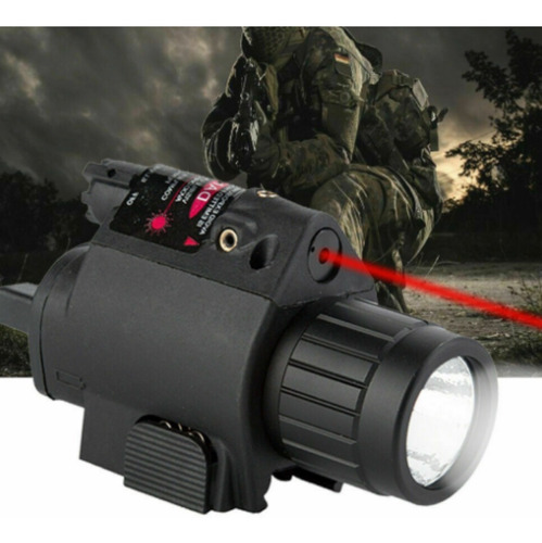 Mira Tactica Laser Con Linterna Interruptor Rojo Militar Xtp