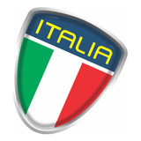 Emblema Adesivo Bandeira Itália 3d Resinado Carro Rs27 Fgc
