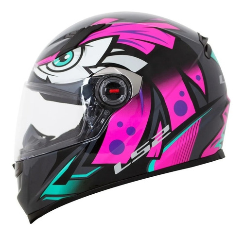 Capacete Ls2 Ff358 Tribal Fucsia Feminino