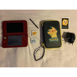 Nintendo New 3ds Xl Color Rojo Metálico 25gb + Accesorios