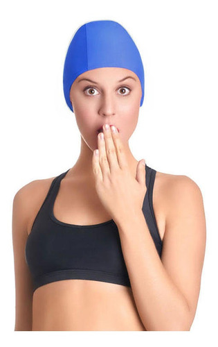 Gorro Para Piscina De Lycra De Azul