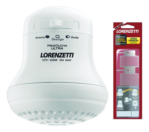 Ducha Lorenzetti Maxi Ultra 110v 3200w + Resistencia Extra