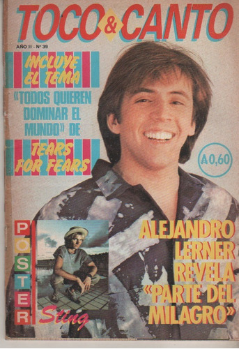 Revista  Rock * Toco & Canto *  Nº 39 Año 1985 A. Lerner