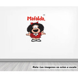 Vinil Sticker Pared 120cm Mafalda Feliz 3