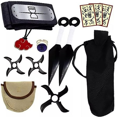 Kit Ninja Kunai Super Shurikens - Bandana Tobi Anel