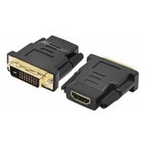 Conector Adaptador Dvi-d Macho X Hdmi Fêmea 24+1